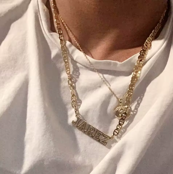 Men’s Custom Name Necklace – Stainless Steel Mariner Gucci Link (Gold, Silver, Rose Gold)
