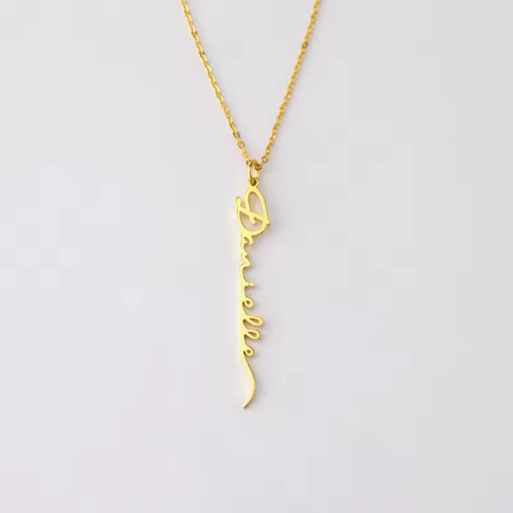 Dainty Custom Name Necklace – Stainless Steel (2 Colors, Multiple Fonts)