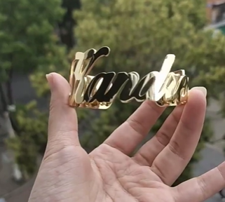 Custom Name Cuff Bracelet Wrap-Around