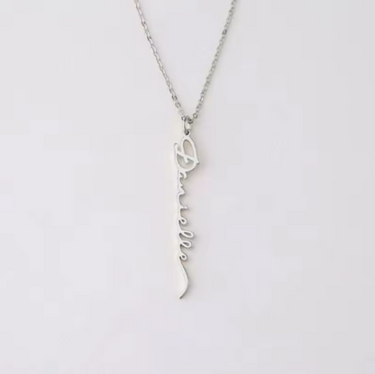 Dainty Custom Name Necklace – Stainless Steel (2 Colors, Multiple Fonts)