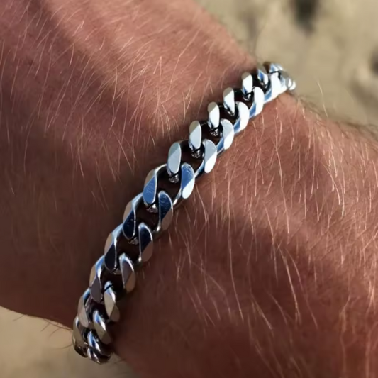 Men’s Cuban Link Bracelet – Stainless Steel (Gold, Silver, Black)